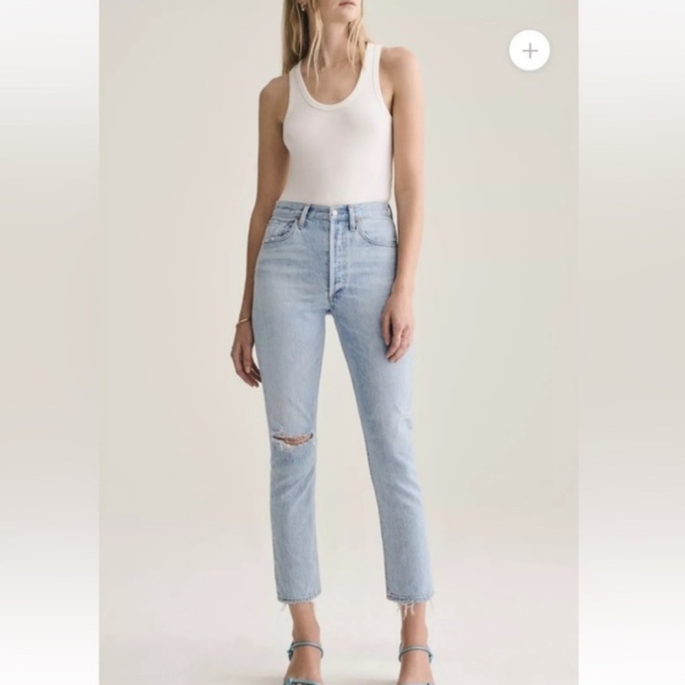 AGOLDE Riley Crop High Waisted Jeans